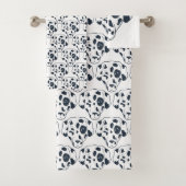 Dalmatian Dog Outline Design Bath Towel Set Bad Handdoek (Insitu)