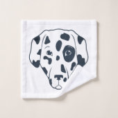 Dalmatian Dog Outline Design Bath Towel Set Bad Handdoek (Wasdoekje)