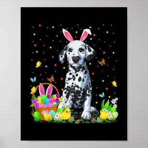 Dalmatian Dog Paasjacht Dalmatian Pasen Poster