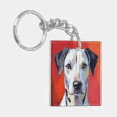 Dalmatian | Dog Painting Pet Watercolor Sleutelhanger (Voorkant Links)