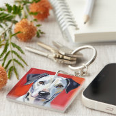 Dalmatian | Dog Painting Pet Watercolor Sleutelhanger (Voorkant Rechts)