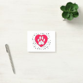Dalmatian Dog Paw-afdrukken in rood hart Post-it® Notes (Kantoor)