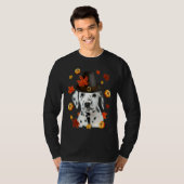 Dalmatian Dog Pilgrim Hat Fall Happy Thanksgiving T-shirt (Voorkant volledig)