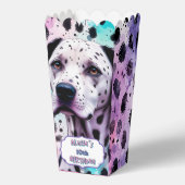 Dalmatian Dog Pink Purple Turquoise Birthday Bedankdoosjes (Achterkant)