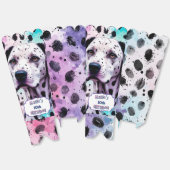 Dalmatian Dog Pink Purple Turquoise Birthday Bedankdoosjes (Ongevouwen)