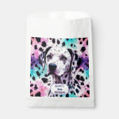 Dalmatian Dog Pink Purple Turquoise Birthday Bedankzakje (Voorkant)
