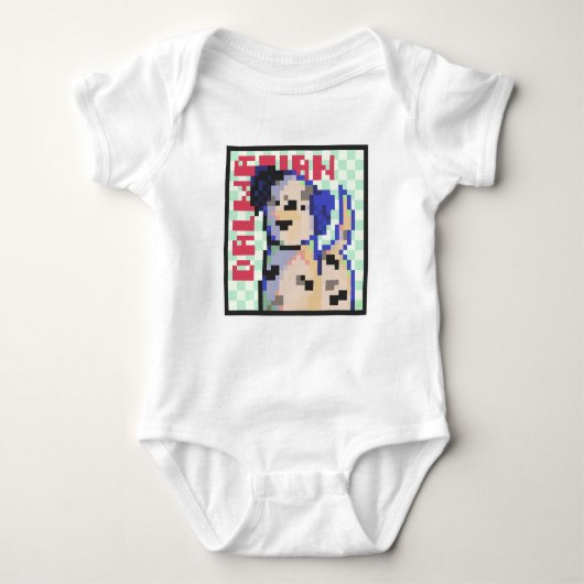Dalmatian Dog, Pixel Art, Pixelart  Romper (Voorkant)