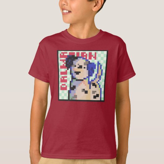 Dalmatian Dog, Pixel Art, Pixelart  T-shirt (Voorkant)