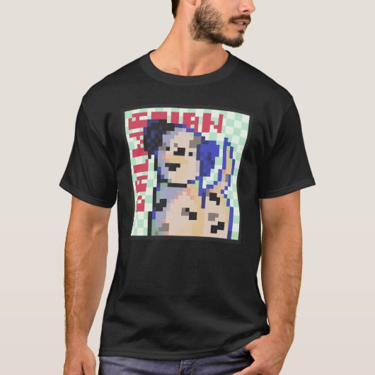 Dalmatian Dog, Pixel Art, Pixelart  T-shirt (Voorkant)