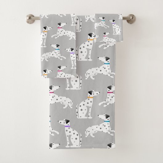 Dalmatian Dog Polka Dot Animal Waterverf Kinder Bad Handdoek (Insitu)