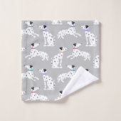 Dalmatian Dog Polka Dot Animal Waterverf Kinder Bad Handdoek (Wasdoekje)