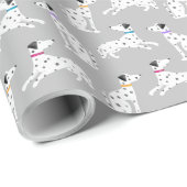 Dalmatian Dog Polka Dot Animal Waterverf Kinder Cadeaupapier (Rol Hoek)