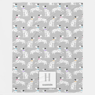 Dalmatian Dog Polka Dot Animal Waterverf Kinder Fleece Deken