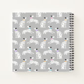 Dalmatian Dog Polka Dot Animal Waterverf Kinder Notitieboek (Achterkant)