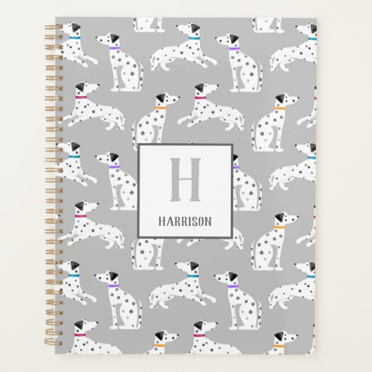 Dalmatian Dog Polka Dot Animal Waterverf Kinder Planner (Voorkant)