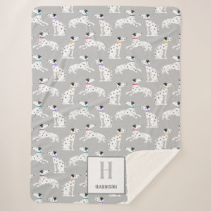 Dalmatian Dog Polka Dot Animal Waterverf Kinder Sherpa Deken