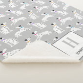 Dalmatian Dog Polka Dot Animal Waterverf Kinder Sherpa Deken (3/4)