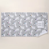 Dalmatian Dog Polka Dot Animal Waterverf Kinder Strandlaken (Voorkant)