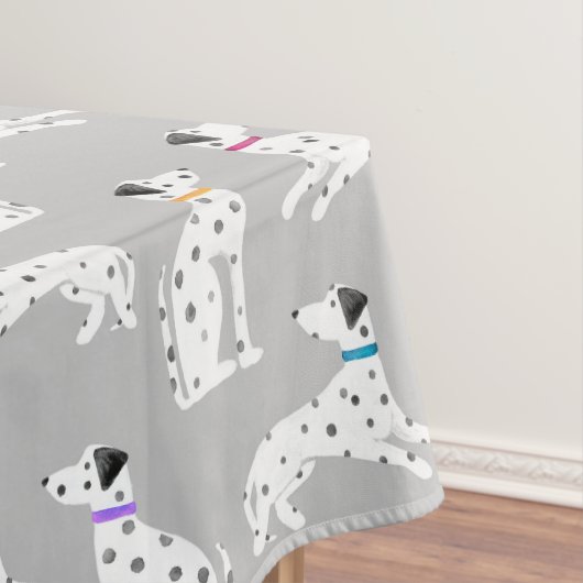 Dalmatian Dog Polka Dot Animal Waterverf Tafelkleed (Voorbeeld)