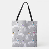 Dalmatian Dog Polka Dot Animal Waterverf Tote Bag (Voorkant)