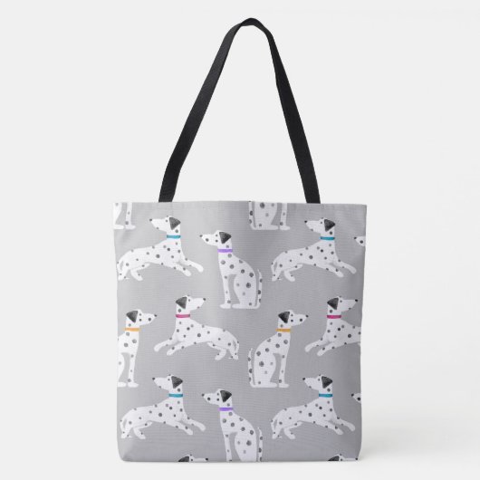 Dalmatian Dog Polka Dot Animal Waterverf Tote Bag (Voorkant)