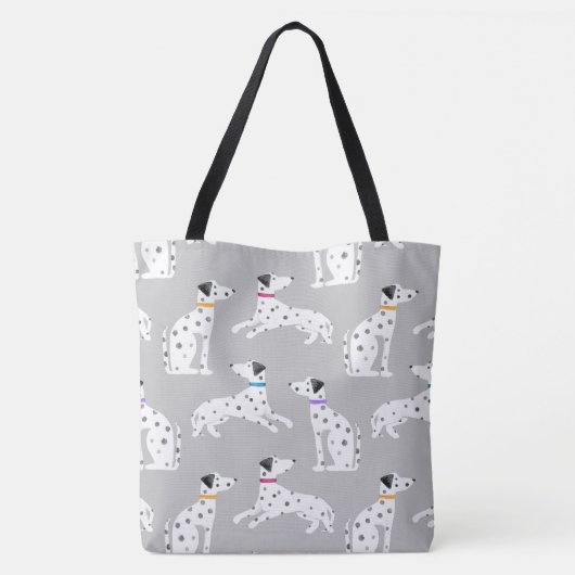 Dalmatian Dog Polka Dot Animal Waterverf Tote Bag (Achterkant)
