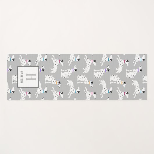 Dalmatian Dog Polka Dot Animal Waterverf Yogamat (Voorkant (horizontaal))