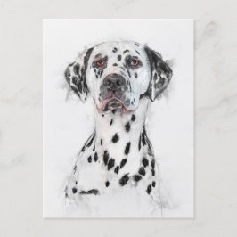 Dalmatian Dog Portrait Briefkaart