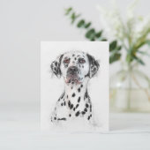 Dalmatian Dog Portrait Briefkaart (Staand voorkant)