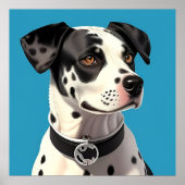 Dalmatian Dog Portrait Poster (Voorkant)