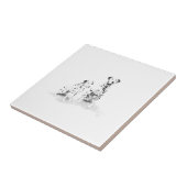 Dalmatian Dog Portret keramische tegel Tegeltje (Zijkant)