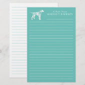 Dalmatian Dog Puppy Briefpapier (Voorkant / Achterkant)