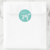 Dalmatian Dog Puppy Ronde Sticker (Tas)