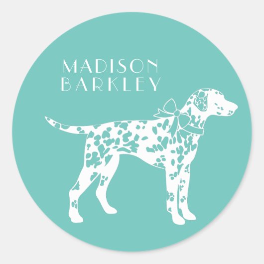 Dalmatian Dog Puppy Ronde Sticker (Voorkant)