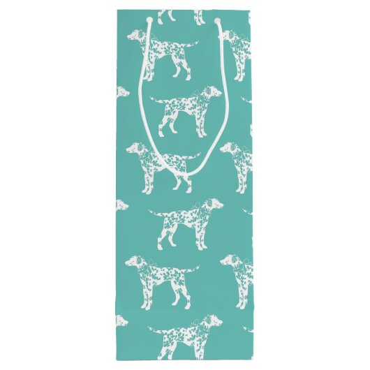 Dalmatian Dog Puppy Wijn Cadeautas (Achterkant)