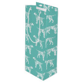 Dalmatian Dog Puppy Wijn Cadeautas (Voorkant Gekanteld)