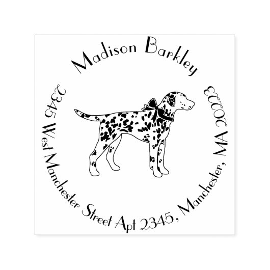 Dalmatian Dog Puppy Zelfinktende Stempel (Design)