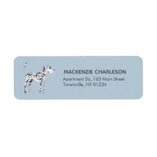 Dalmatian Dog Return Address Etiket