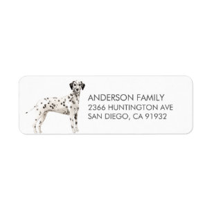 Dalmatian Dog Return Label