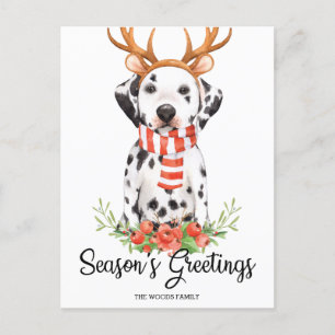 Dalmatian Dog Season's Greetings Kerstmis Feestdagenkaart