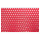 Dalmatian Dog Silhouette Pet Red Stof (Fat Quarter)