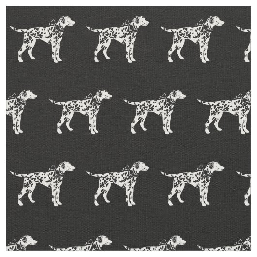 Dalmatian Dog Silhouette Pet Stof (Close Up)