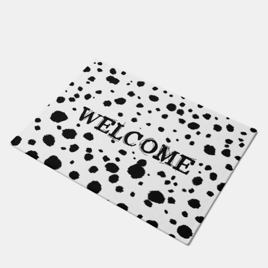 Dalmatian Dog Spots | Aangepaste welkomstmat Deurmat (Schuin)