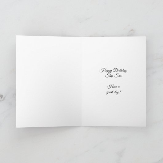 Dalmatian Dog Step Son Birthday Card Kaart (Binnen)