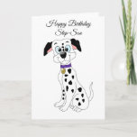 Dalmatian Dog Step Son Birthday Card Kaart<br><div class="desc">De wenskaart Dalmatian stapsgewijze zoon van het hondenontwerp die u kunt aanpassen met elke tekst van uw keuze. Als u hulp nodig hebt bij het aanpassen,  kunt u contact met ons opnemen via de link op deze pagina. Dalmatische verjaardagskaart voor honden</div>