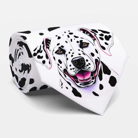 Dalmatian Dog Stropdas (Opgerold)