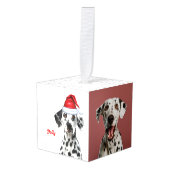 Dalmatian Dog Two Photo Christmas Holiday Decoratie (Voorkant hoekig)