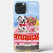 Dalmatian Dog Valentijnsdag Truck Hearts Case-Mate iPhone Case (Achterkant)