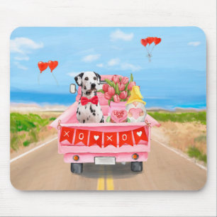 Dalmatian Dog Valentijnsdag Truck Hearts Muismat