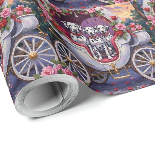 Dalmatian Dog Valentine's Day  Cadeaupapier (Rol Hoek)